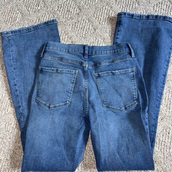 ANA High Rise Flare Stretch Short Womens Jeans Blue Size 6 - Picture 4 of 4